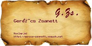 Gerócs Zsanett névjegykártya